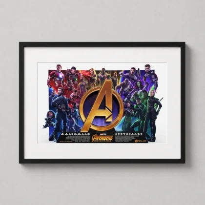 Avengers Infinity War Movie Poster printed on matte paper for home theater wall decor. by MerchFuse
