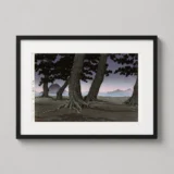 Kaiganji Temple Beach in Sanuki Province Japanese Art Print