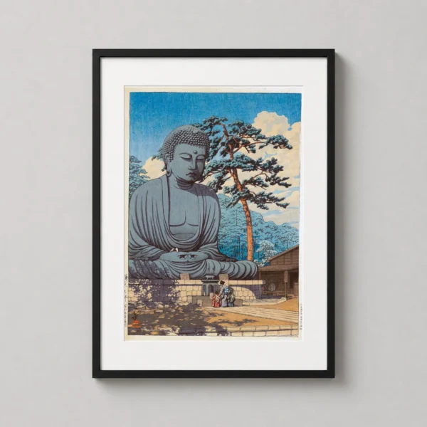 The Great Buddha at Kamakura Japanese Woodblock Art Print