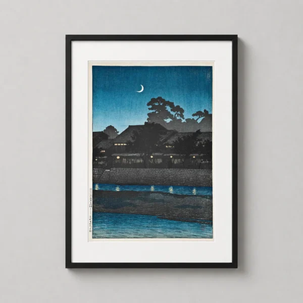 Kanazawa Nagare Pleasure Quarter, Kawase Hasui Japanese Art Print