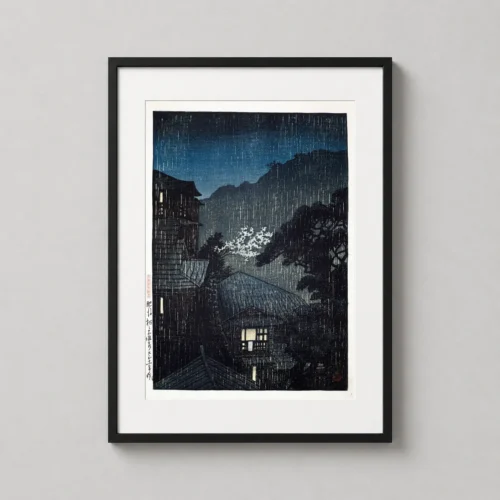 Tochinoki Hot Springs at Higo, Kawase Hasui Japanese Art Print