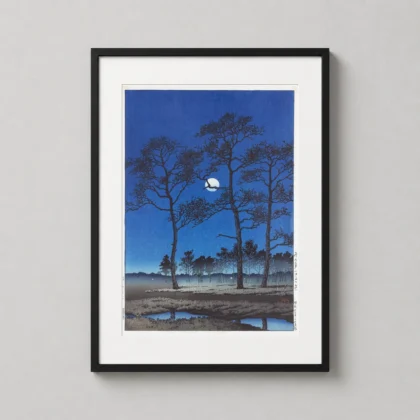 Classic Toyamagahara Moon Art Print - Japanese woodblock print from MerchFuse