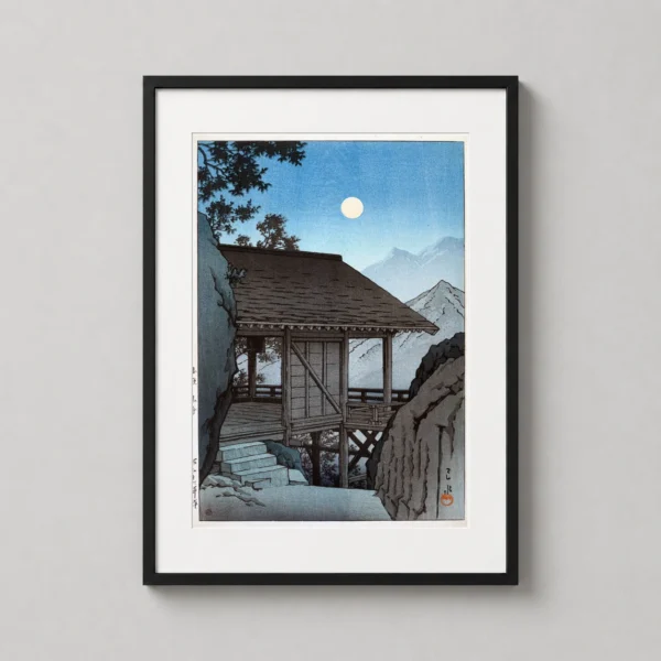 Yamadera Temple in Yamagata Japanese Woodblock Art Print