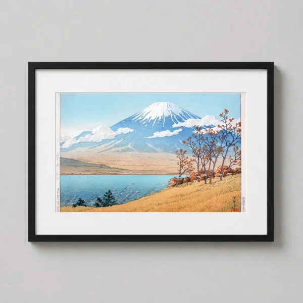 Lake Yamanaka and Mount Fuji, Kawase Hasui Woodblock Art Print