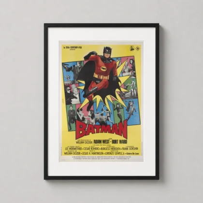 Batman 1966 Italian movie poster superhero wall art print by MerchFuse