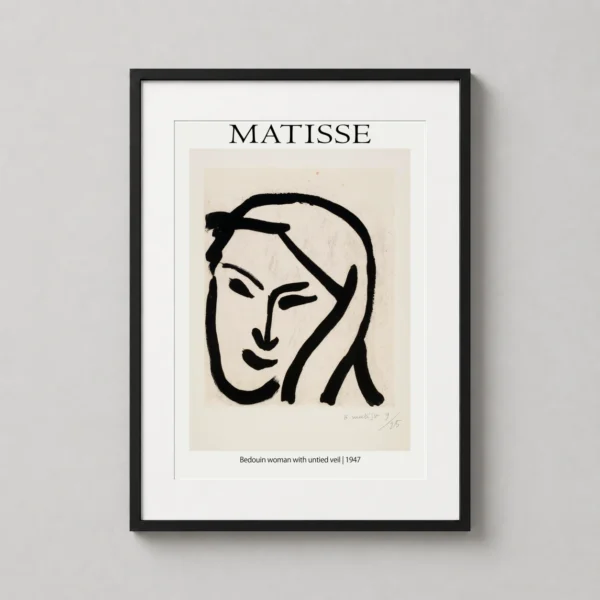 Henri Matisse Bedouin Woman with Untied Veil 1947 Art Print