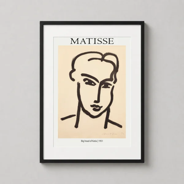 Big Head of Katia, Henri Matisse 1951 Portrait Art Print