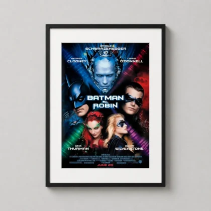 Batman and Robin 1997 – Superhero movie poster for gallery wall display by MerchFuse