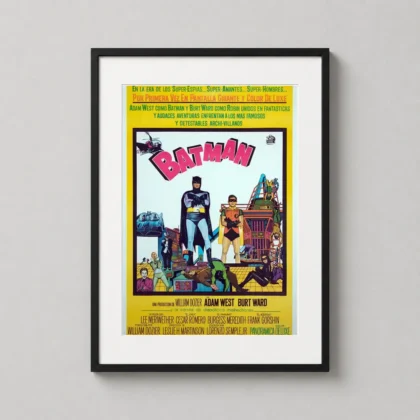 Batman 1966 Vintage – Retro Superhero wall print with period-inspired character by MerchFuse