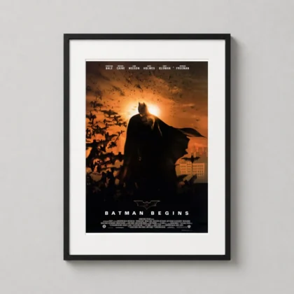 Batman Begins 2005 Movie Poster printed on matte paper for a home cinema wall. by MerchFuse