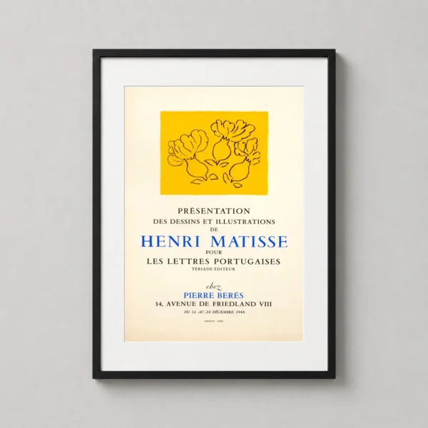 Henri Matisse Les Lettres Portugaises 1946 Exhibition Art Print