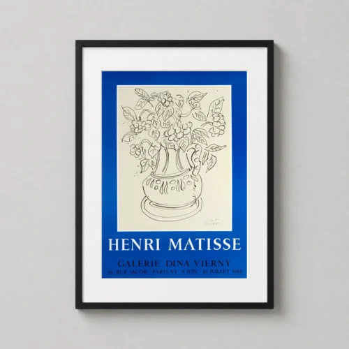 Henri Matisse Galerie Dina Vierny Floral Exhibition Art Print