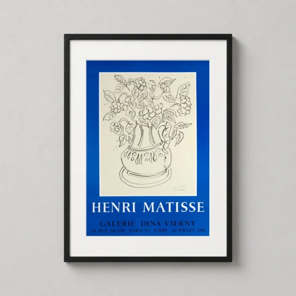 Henri Matisse Galerie Dina Vierny Floral Exhibition Art Print