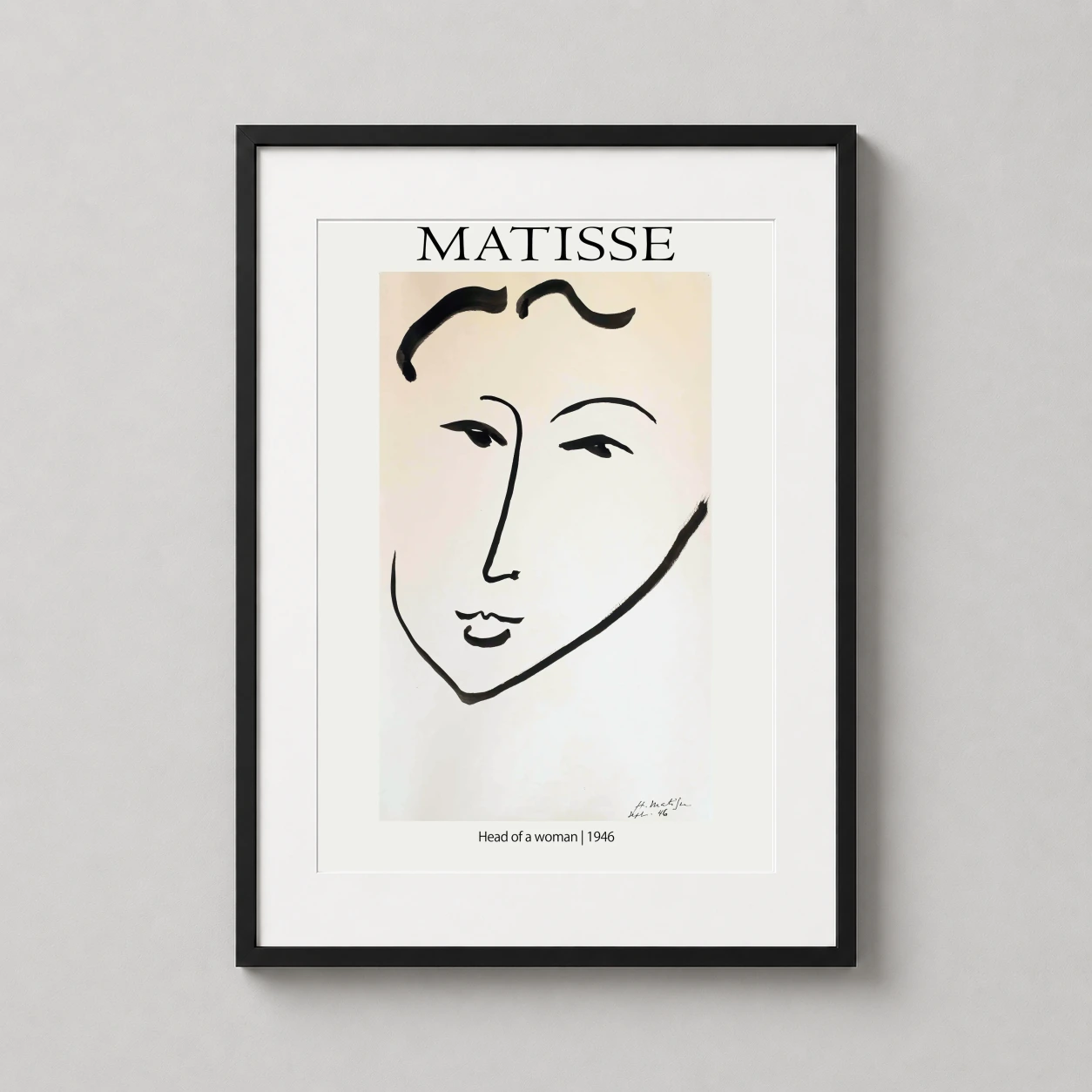 Henri Matisse Head of a Woman 1946 Minimalist Portrait Art Print
