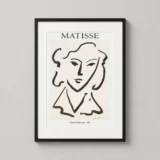Henri Matisse Head of a Woman 1946 Modernist Sketch Art Print