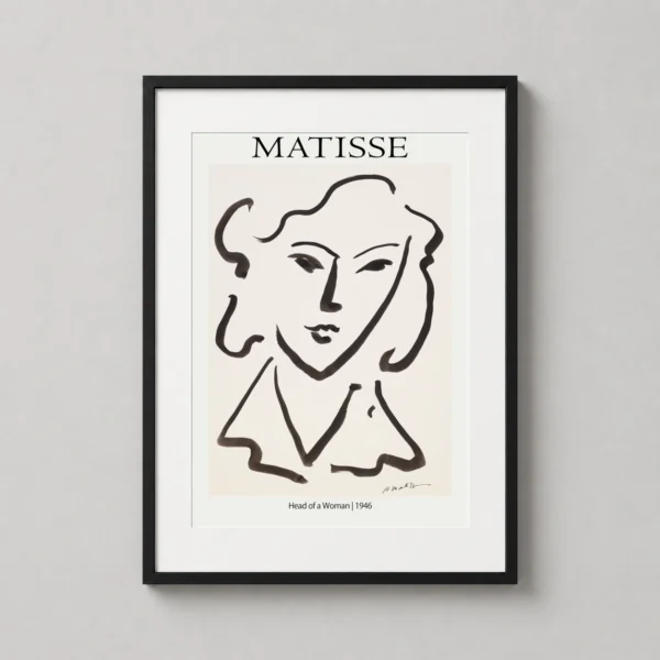 Henri Matisse Head of a Woman 1946 Modernist Sketch Art Print