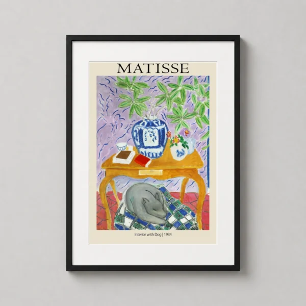 Henri Matisse Interior with Dog 1934 Exhibition Art Print
