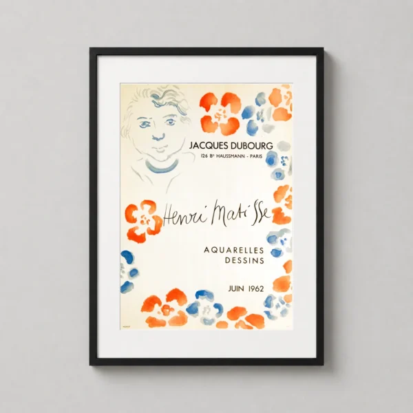 Henri Matisse 1962 Jacques Dubourg Paris Exhibition Poster