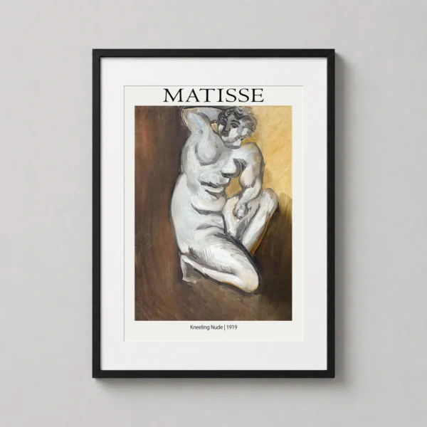 Classic Henri Matisse Kneeling Nude 1919 Exhibition Art Print
