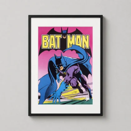 1973 Vintage Batman Movie Poster with retro superhero graphics on premium matte paper for home theater decor by MerchFuse