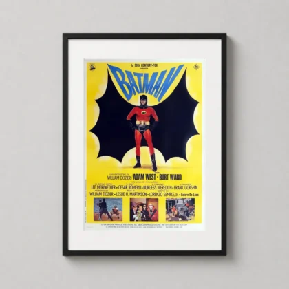 Italian Batman 1966 – Vintage Superhero wall print with period-inspired character by MerchFuse