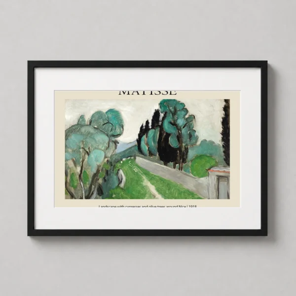 Henri Matisse Landscape with Cypresses and Olive Trees Art Print