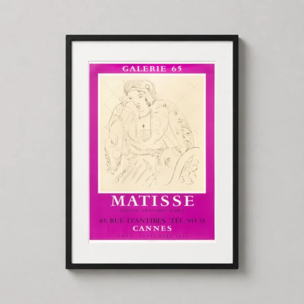 Matisse Galerie 65 Cannes 1955 Exhibition Poster Art Print