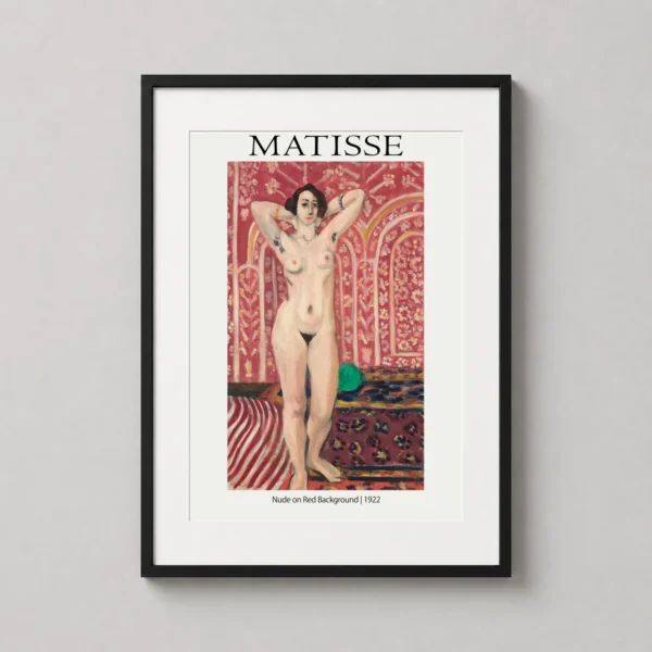 Matisse Nude on Red Background 1922 Exhibition Art Print