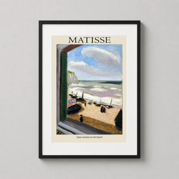 Matisse Open Window on the Beach Coastal Impressionist Art Print