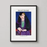 Henri Matisse Portrait with Blue Coat Exhibition Art Print