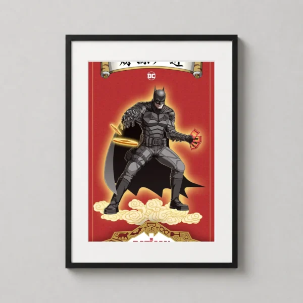 Batman Lunar New Year, Festive Asian Inspired Superhero Movie Poster