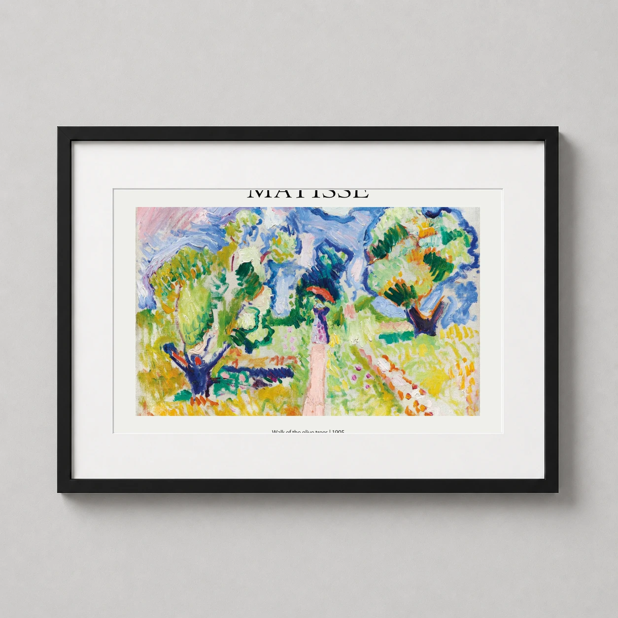 Matisse Walk Olive Trees — henri Matisse’s 1905 landscape features vibrant green olive trees, a