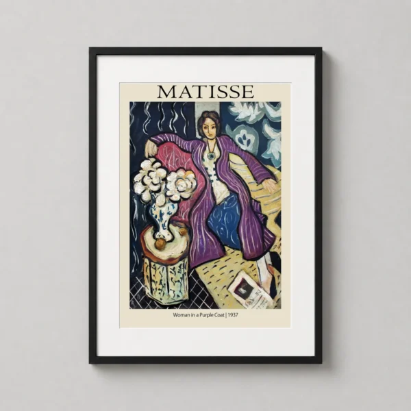 Henri Matisse Woman in a Purple Coat 1937 Modern Portrait Art Print
