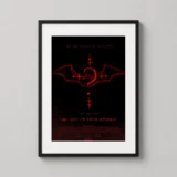 The Batman 2022 Red Neon Riddler Symbol Movie Poster