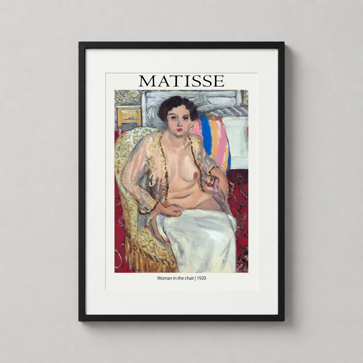 Henri Matisse Woman Chair — fine art print of Henri Matisse's 1920 painting featuring a seated
