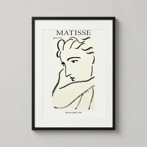 Henri Matisse Woman Profile 1946 Minimalist Sketch Art Print