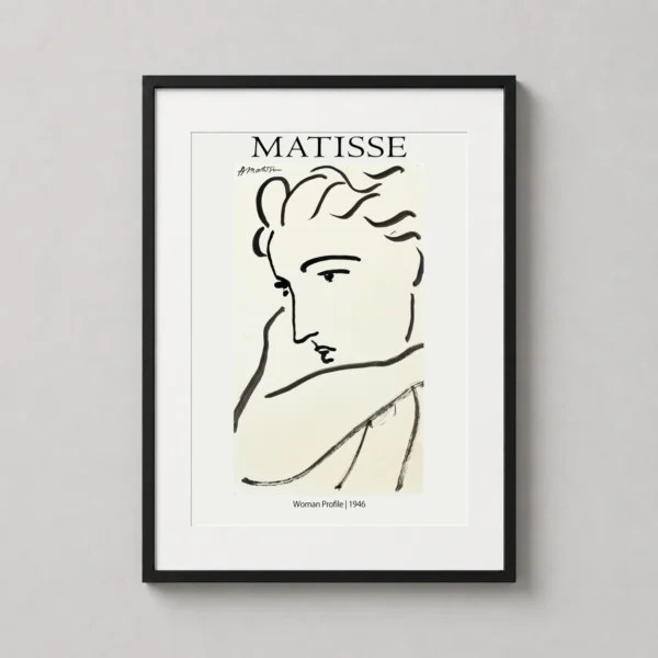 Henri Matisse Woman Profile 1946 Minimalist Sketch Art Print