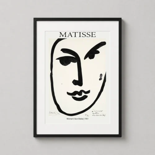 Matisse Katia Woman's Face Minimalist Exhibition Art Print
