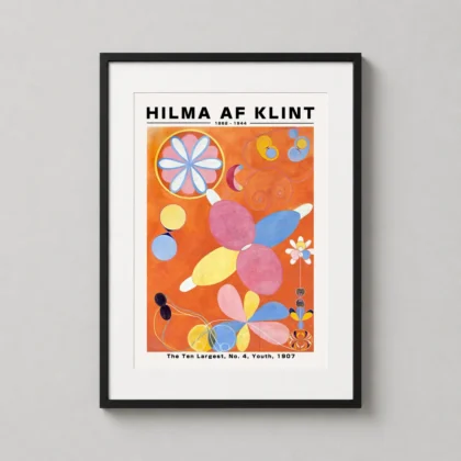Authentic Hilma af Klint print – The Ten Largest No. 4 Youth 1907 Poster framed wall art mockup