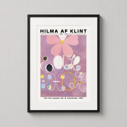 Authentic Hilma af Klint print – The Ten Largest No. 5 Adulthood 1907 Art framed wall art mockup