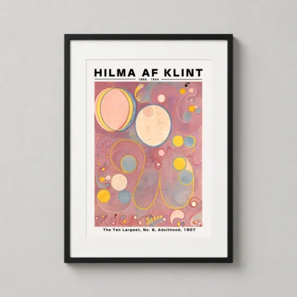 Classic Hilma af Klint Poster – Adulthood No. 8 Abstract Spiritual Art framed wall art mockup
