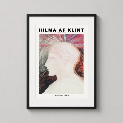 Classic Hilma af Klint Print – 1933 Untitled Abstract Spiritual Art framed wall art mockup