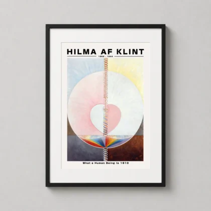 Classic Hilma af Klint Print – What a Human Being Is 1910 Abstract Art framed wall art mockup