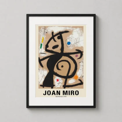Joan Miro – Bird Woman 1978 Surrealist Museum Quality abstract art print for gallery wall display by MerchFuse