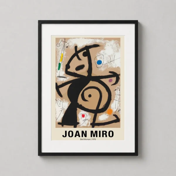 Joan Miro Bird Woman 1978 Catalan Surrealist Exhibition Art Print