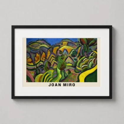 Joan Miro – Ciurana the Path 1917 Fauvist Scenery wall print with expressive form and color by MerchFuse