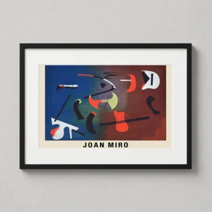 Joan Miro Composition 1933 – Abstract Surrealist abstract art print by MerchFuse