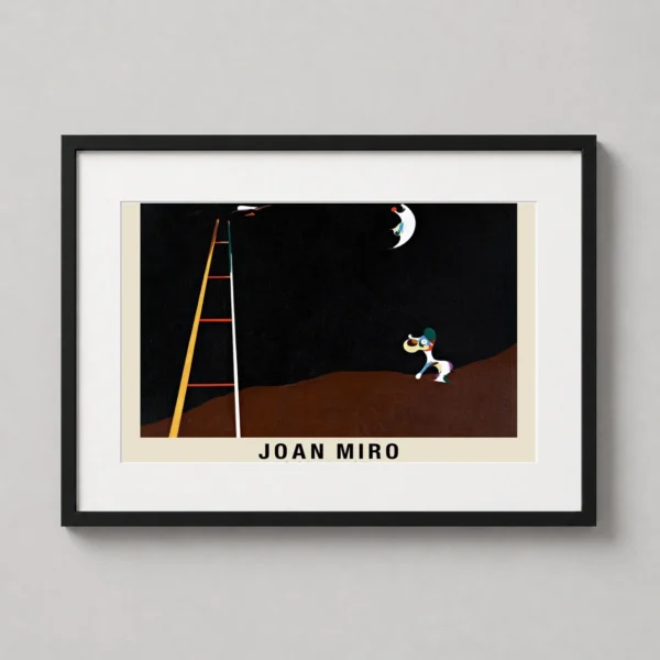Joan Miro Dog Barking at the Moon 1926 Abstract Wall Art Print
