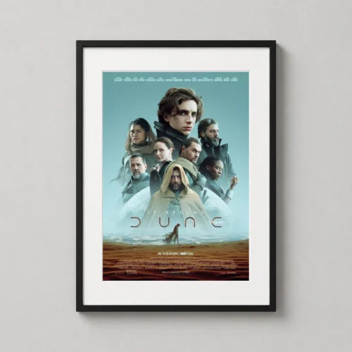 Dune 2021 Sci-Fi Cinematic Arrakis Movie Poster