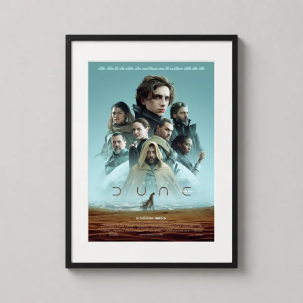 Dune 2021 Sci-Fi Cinematic Arrakis Movie Poster